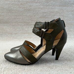 Nanette Lepore Green Strappy Heels Shoes 7